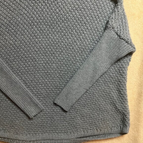 DOE & RAE Women Small Gray Oversized Knit Cowl Neck Turtleneck Winter Sweater - Picture 3 of 5